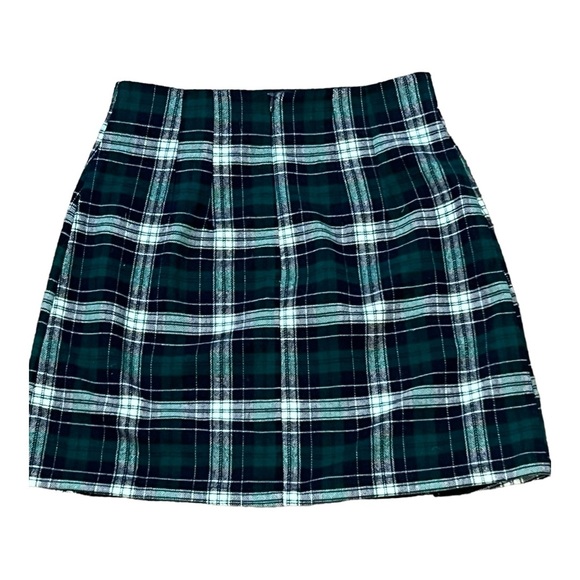 JOHN GALT BRANDY MELVILE green plaid mini skirt size 26 new with tags - Picture 2 of 5